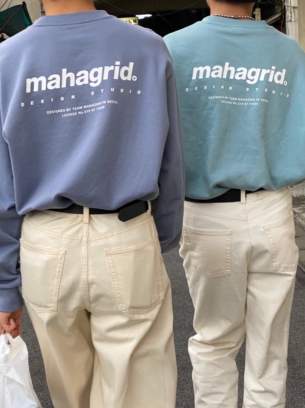 ぴこみさんの「『mahagrid』オリジナルロゴクルーネックスウェット/トレーナー（MAHAGRID）」を使ったコーディネート