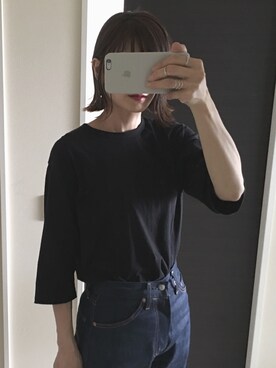 「701」｜「アイテム（Tシャツ/カットソー）」を使った、haconaさん（レディース・169cm）の夏コーディネート