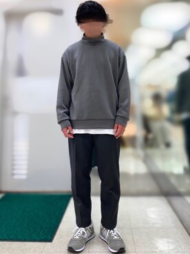 「NEW BALANCE（ニューバランス）のNew Balance ニューバランス ML574 EGG ml574egg（スニーカー）」を使った、simpleさん（メンズ・170cm）の春コーディネート