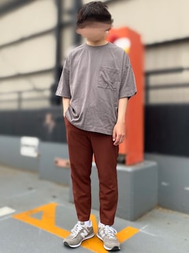 「NEW BALANCE（ニューバランス）のNew Balance ニューバランス ML574 EGG ml574egg（スニーカー）」を使った、simpleさん（メンズ・170cm）の春コーディネート