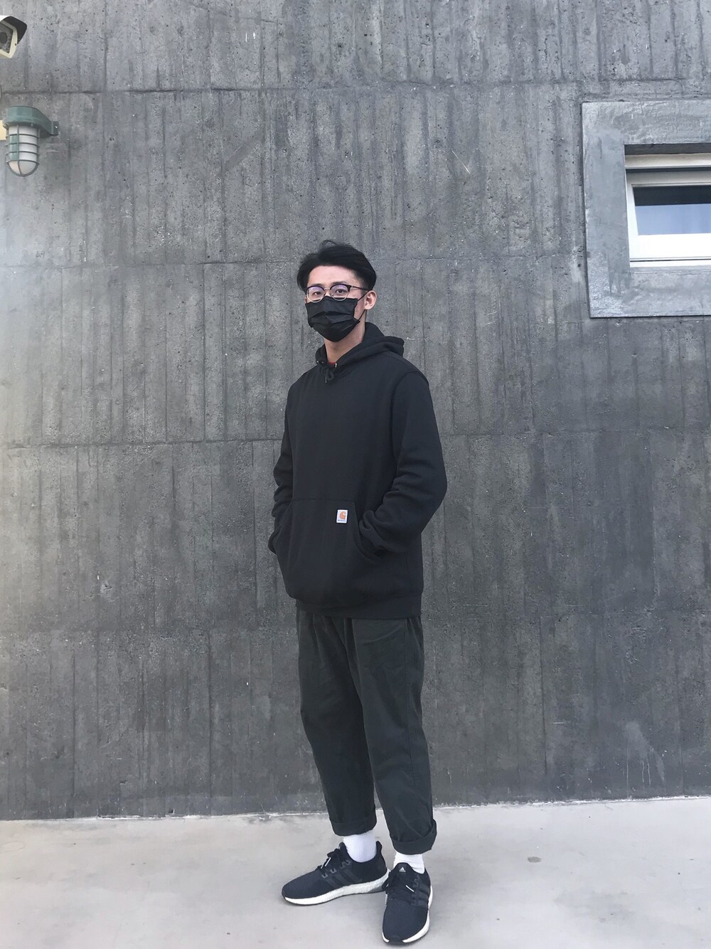 「中都濕地公園」｜「Carhartt WIPのアイテム（その他トップス、ブラック系）」を使った、kenzyyyyさん（メンズ・173cm）の冬コーディネートの1枚目の写真
