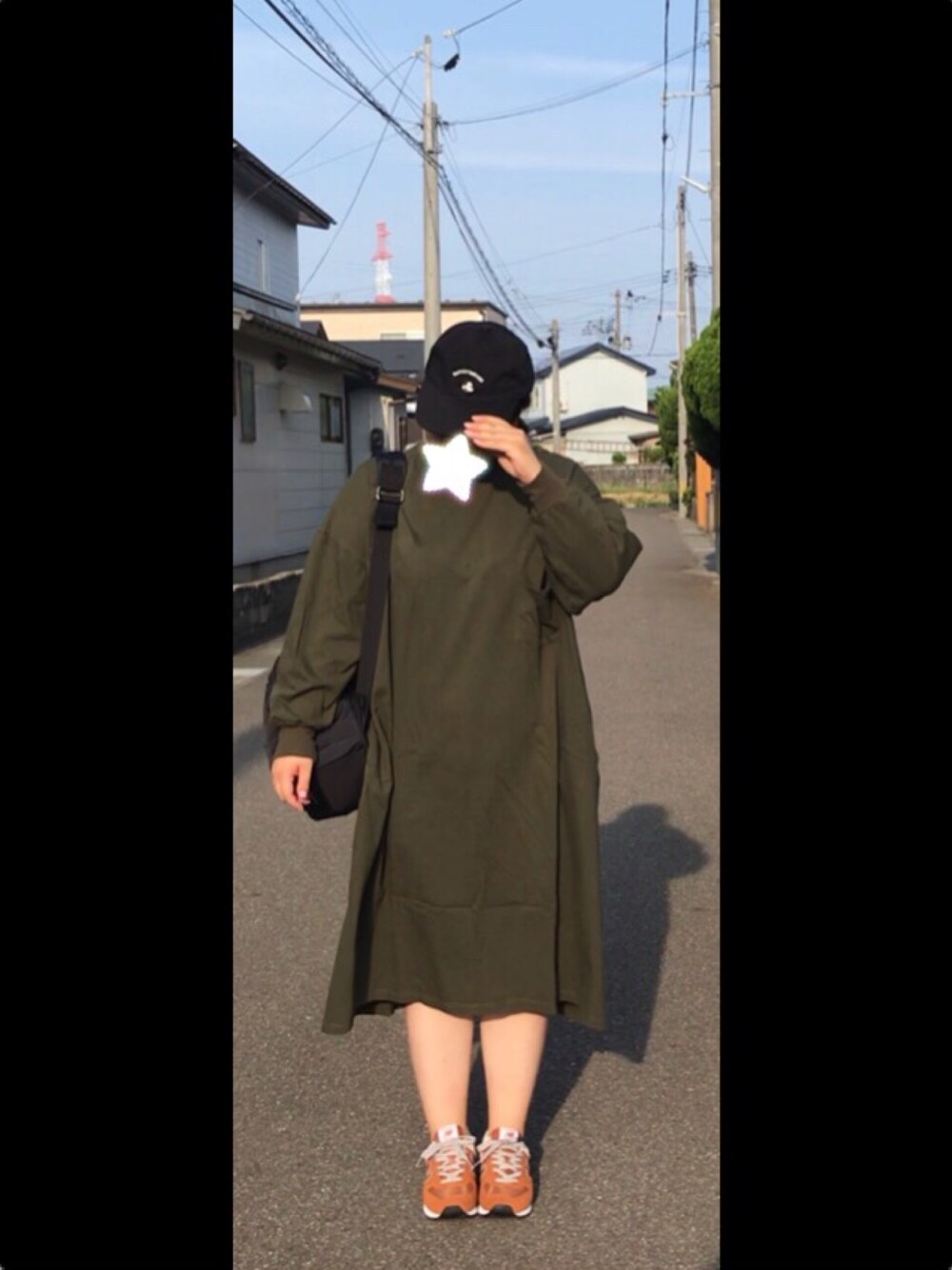 「ootd、カジュアルコーデ、ぽっちゃり、ぽっちゃりコーデ、ぽちゃコーデ、ぽちゃ、今日のコーデ」｜「ROSE BUDの(P.P)カットソーワンピース（ワンピース、グリーン系）」を使った、coconatsuさん（レディース・163cm）の夏コーディネートの1枚目の写真