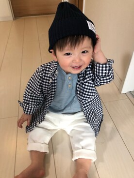 「ザラKIDS」｜keitaさん（キッズ・80cm）の春コーディネート