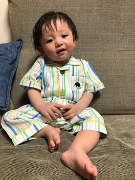 「おやすみコーデ」｜「アイテム（その他）」を使った、keitaさん（キッズ・80cm）の春コーディネート