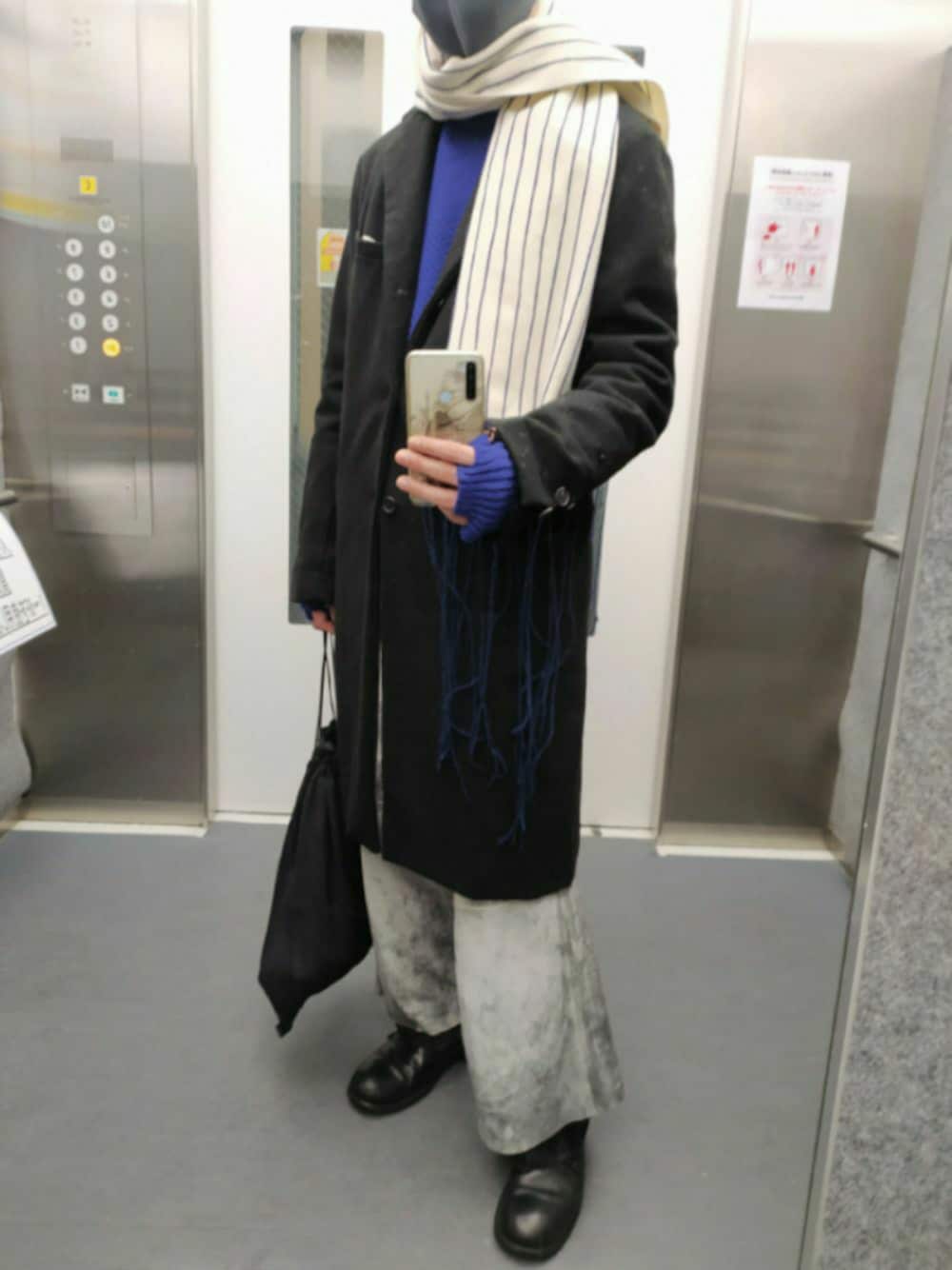「私の推しブランド」｜「toogoodのアイテム（マフラー、ホワイト系）」を使った、TTR's closetさん（メンズ・175cm）の冬コーディネートの1枚目の写真