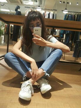 知久友里恵さん（レディース・164cm）の夏コーディネート