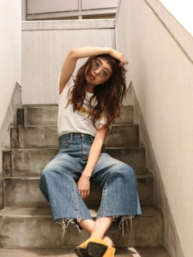 知久友里恵さん（レディース・164cm）の夏コーディネート