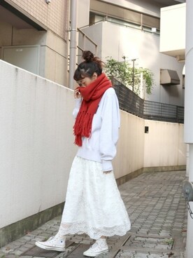 知久友里恵さん（レディース・164cm）の冬コーディネート