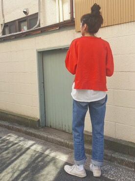 知久友里恵さん（レディース・164cm）の冬コーディネート