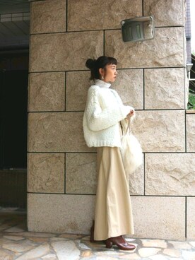 知久友里恵さん（レディース・164cm）の冬コーディネート