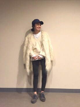 知久友里恵さん（レディース・164cm）の冬コーディネート