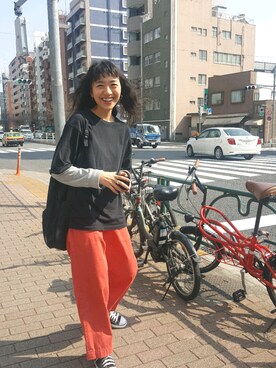 知久友里恵さん(レディース・164cm)の春コーディネート
