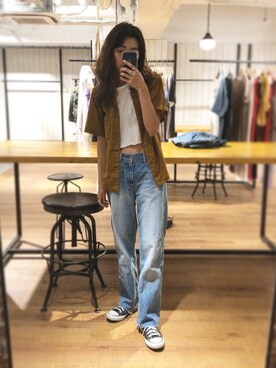 知久友里恵さん（レディース・164cm）の春コーディネート