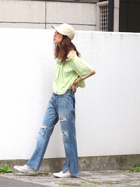 知久友里恵さん(レディース・164cm)の春コーディネート
