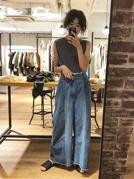 知久友里恵さん（レディース・164cm）の夏コーディネート