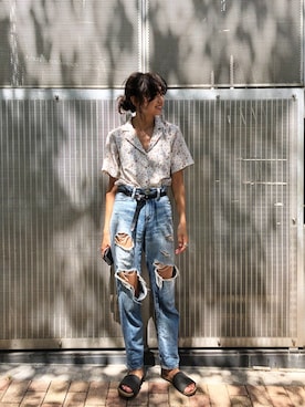 知久友里恵さん（レディース・164cm）の夏コーディネート