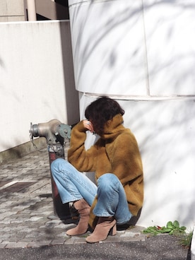 知久友里恵さん(レディース・164cm)の冬コーディネート