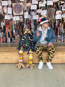 「FILA（フィラ）のアイテム（帽子）」を使った、SEIKOさん（メンズ・180cm）の春コーディネート