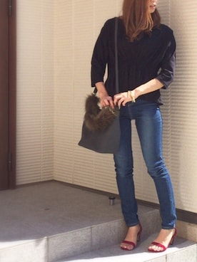 「niko and...（ニコアンド）のアイテム（バングル/リストバンド）」を使った、＊chii＊さん（レディース・156cm）の秋コーディネート
