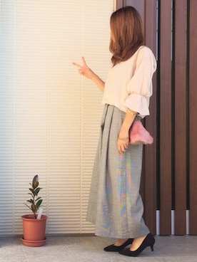 「niko and...（ニコアンド）のアイテム（バングル/リストバンド）」を使った、＊chii＊さん（レディース・156cm）の秋コーディネート
