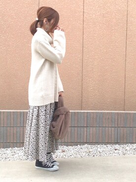 「BEAUTY&YOUTH UNITED ARROWS（ビューティーアンドユースユナイテッドアローズ）のBY∴ マーブルビックパーツ イヤリング ◆（イヤリング）」を使った、＊chii＊さん（レディース・156cm）の冬コーディネート