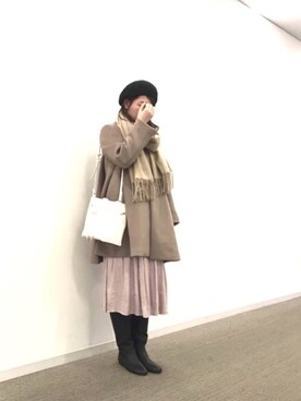 「STYLE DELI（スタイルデリ）のアイテム（その他アウター）」を使った、HMさん（レディース・164cm）の冬コーディネート