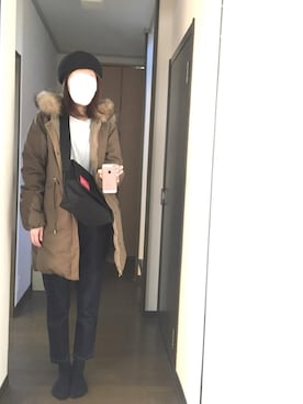 「STYLE DELI（スタイルデリ）のアイテム（パンツ）」を使った、HMさん（レディース・165cm）の冬コーディネート
