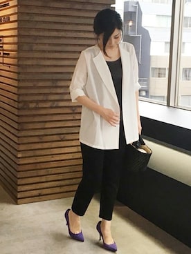 「授業参観」｜「アイテム（ジャケット/アウター）」を使った、STYELEDELIさん（レディース・158cm）の夏コーディネート