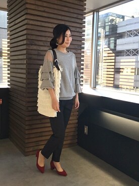 「STYLE DELI（スタイルデリ）のアイテム（スウェット）」を使った、STYELEDELIさん（レディース・158cm）の夏コーディネート