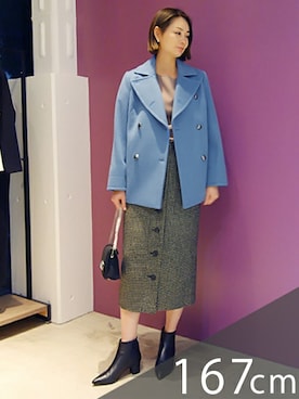 「STYLE DELI（スタイルデリ）のアイテム（ピーコート）」を使った、STYELEDELIさん（レディース・167cm）の冬コーディネート