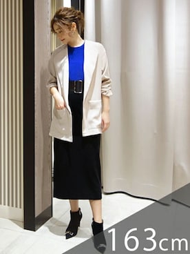 「STYLE DELI（スタイルデリ）のアイテム（テーラードジャケット）」を使った、STYELEDELIさん（レディース・163cm）の冬コーディネート
