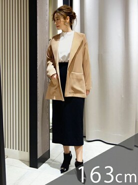 「STYLE DELI（スタイルデリ）のアイテム（テーラードジャケット）」を使った、STYELEDELIさん（レディース・163cm）の冬コーディネート