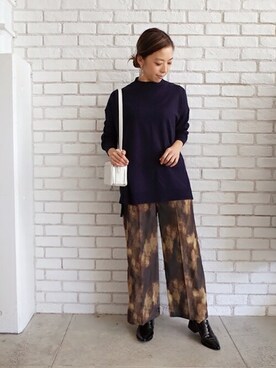「STYLE DELI（スタイルデリ）のアイテム（スラックス）」を使った、STYELEDELIさん（レディース・157cm）の冬コーディネート