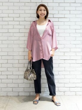 「STYLE DELI（スタイルデリ）のアイテム（タンクトップ）」を使った、STYELEDELIさん（レディース・157cm）の冬コーディネート