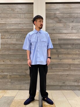 「RECOMMEND  ITEM STYLING」｜「アイテム（スリッポン）」を使った、TEI YUTAさん（メンズ・176cm）の夏コーディネート