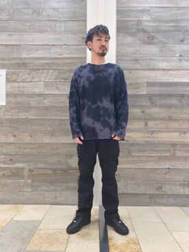 「MONKEY TIME（モンキータイム）のアイテム（カーゴパンツ）」を使った、TEI YUTAさん（メンズ・176cm）の夏コーディネート