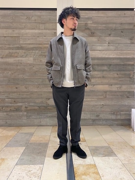 「RECOMMEND  ITEM STYLING」｜「アイテム（ブルゾン）」を使った、TEI YUTAさん（メンズ・176cm）の冬コーディネート