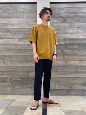 「RECOMMEND  ITEM STYLING」｜「アイテム（スラックス）」を使った、TEI YUTAさん（メンズ・176cm）の夏コーディネート