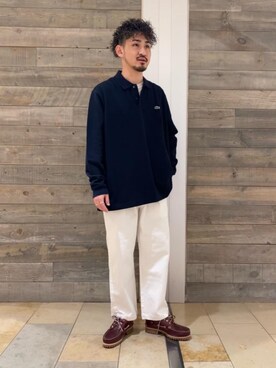 「RECOMMEND  ITEM STYLING」｜「アイテム（モカシン/デッキシューズ）」を使った、TEI YUTAさん（メンズ・176cm）の秋コーディネート