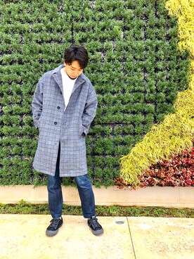「L.H.P Private Brand（エルエイチピープライベートブランド）のアイテム（ジャケット/アウター）」を使った、ツネマツさん（メンズ・187cm）の秋コーディネート