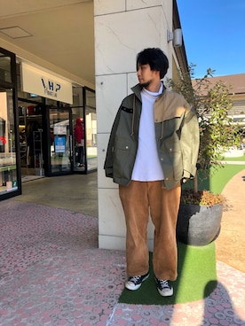 「kolor BEACON（カラービーコン）のアイテム（ジャケット/アウター）」を使った、ツネマツさん（メンズ・187cm）の冬コーディネート