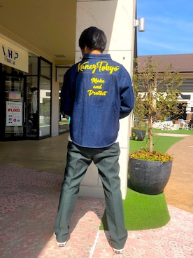 「KaneZ（ケインズ）のアイテム」を使った、ツネマツさん（メンズ・187cm）の冬コーディネート