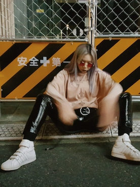 「M.Y.O.B（エム.ワイ.オー.ビー）のアイテム（スウェット）」を使った、Jujuさん（レディース・170cm）の冬コーディネート