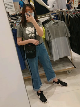 「roots（ルーツ）のアイテム（トップス）」を使った、YAMさん（レディース・161cm）の夏コーディネート