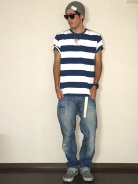 たけまるさん（メンズ・184cm）の夏コーディネート