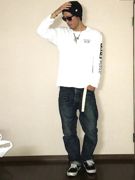 「challenger」｜「アイテム（アクセサリー）」を使った、たけまるさん（メンズ・184cm）の秋コーディネート