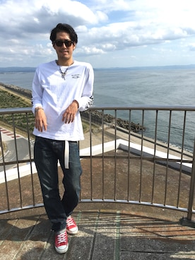 「challenger」｜「アイテム（アクセサリー）」を使った、たけまるさん（メンズ・184cm）の秋コーディネート