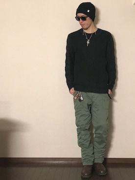 「Captains Helm（キャプテンズヘルム）のアイテム（パンツ）」を使った、たけまるさん（メンズ・184cm）の春コーディネート