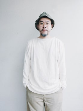 「TATAMIZE（タタミゼ）のアイテム」を使った、Shih The Othersさん（メンズ・173cm）の夏コーディネート