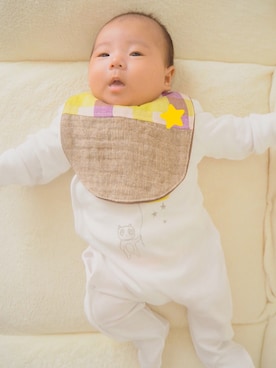 「よだれかけ」｜よーちゃんさん（キッズ・60cm）の秋コーディネート